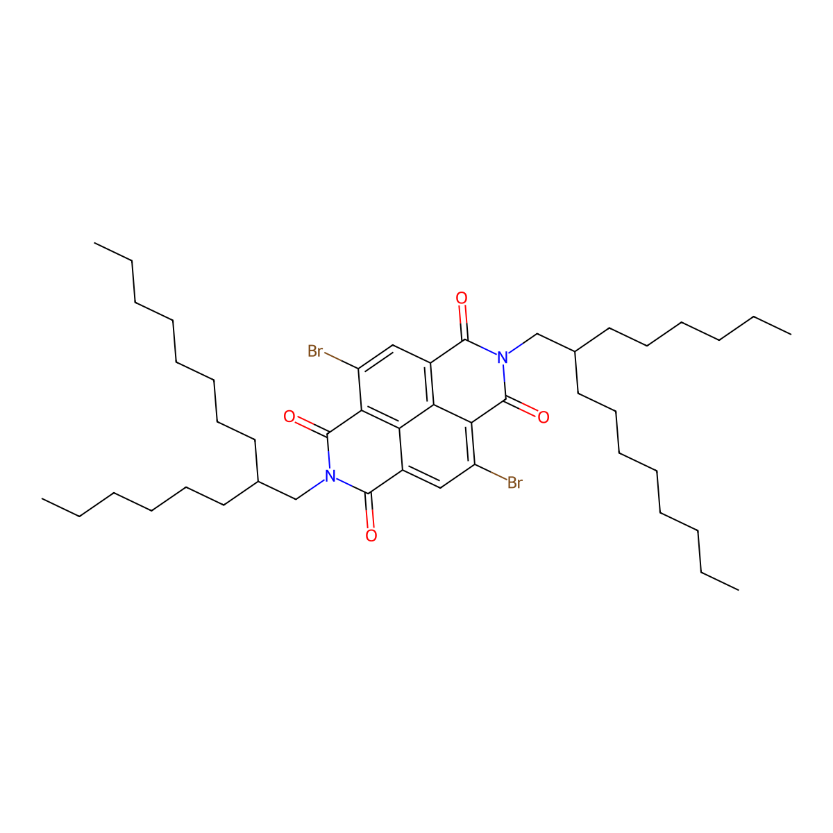 4,9-Dibromo-2,7-bis(2-hexyldecyl)benzo[lmn][3,8]phenanthroline-1,3,6,8(2H,7H)-tetraone molecular structure, CAS 1459168-68-3