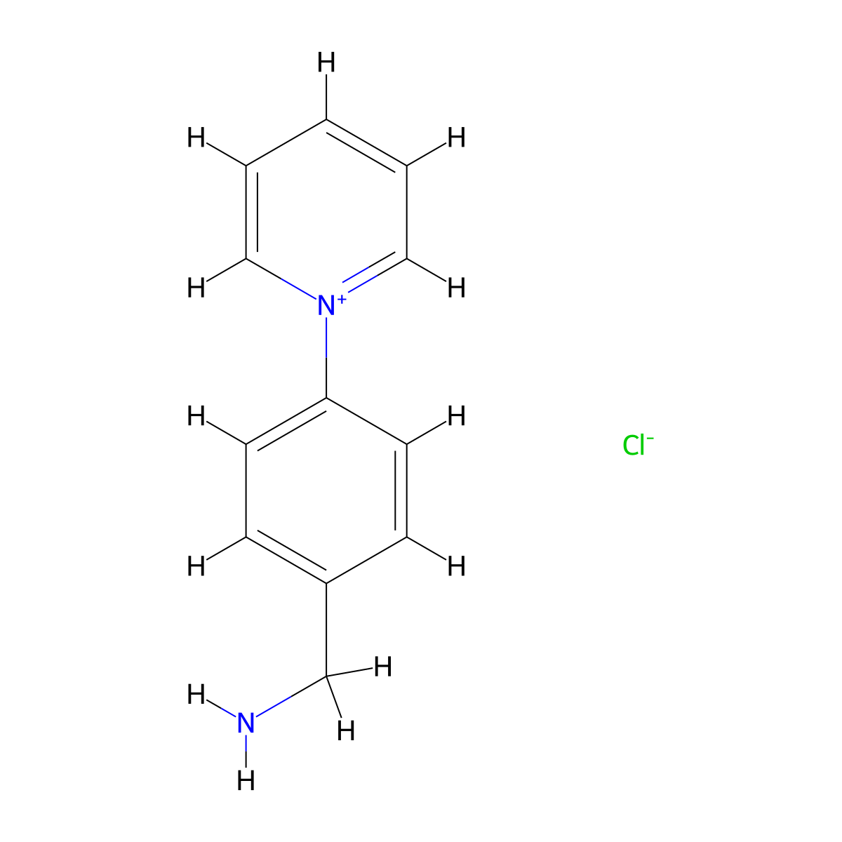 1-(4-(Aminomethyl)phenyl)pyridin-1-ium chloride molecular structure, CAS 1459205-36-7