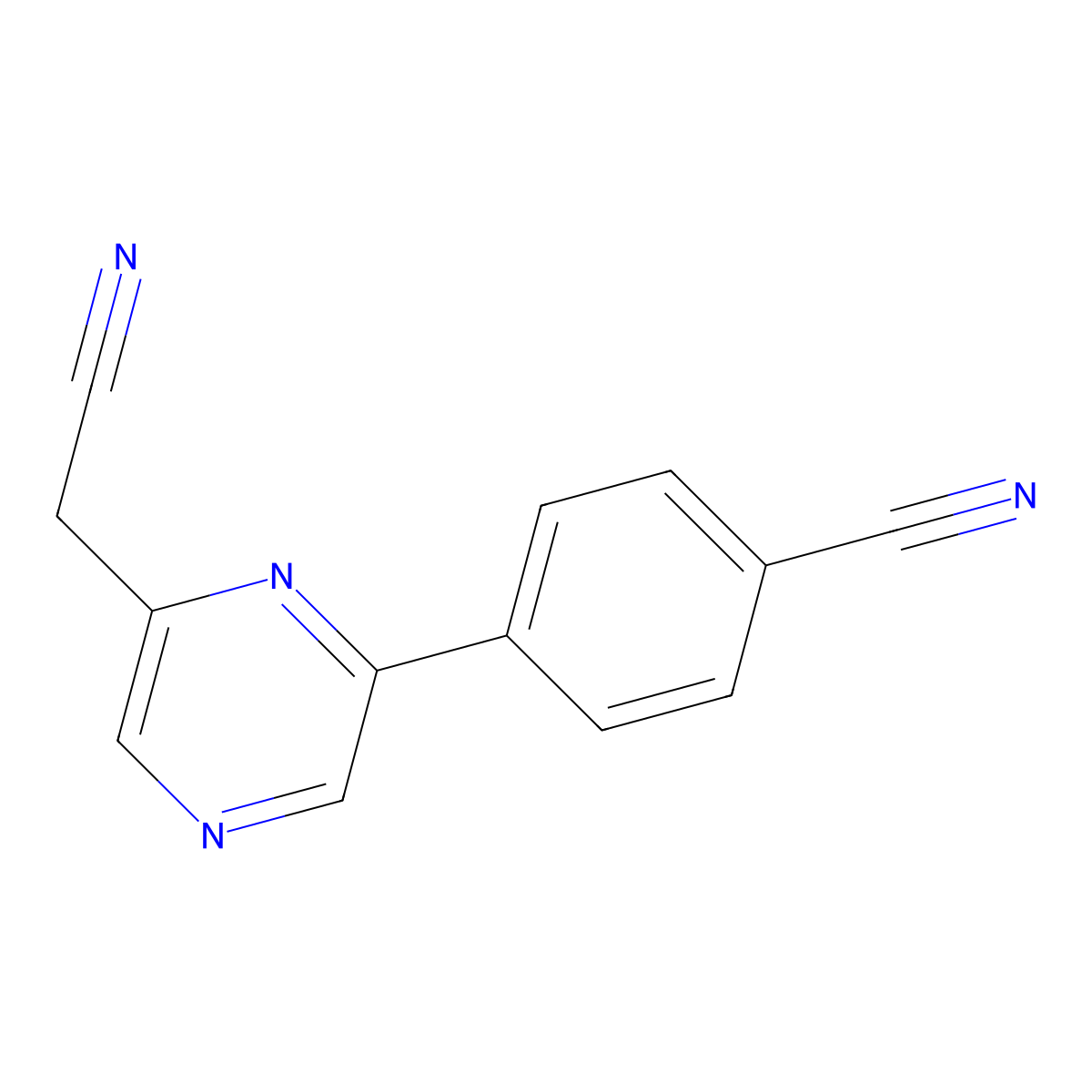 4-(6-Cyanomethyl-pyraZin-2-yl)-benZonitrile molecular structure, CAS 1459215-28-1