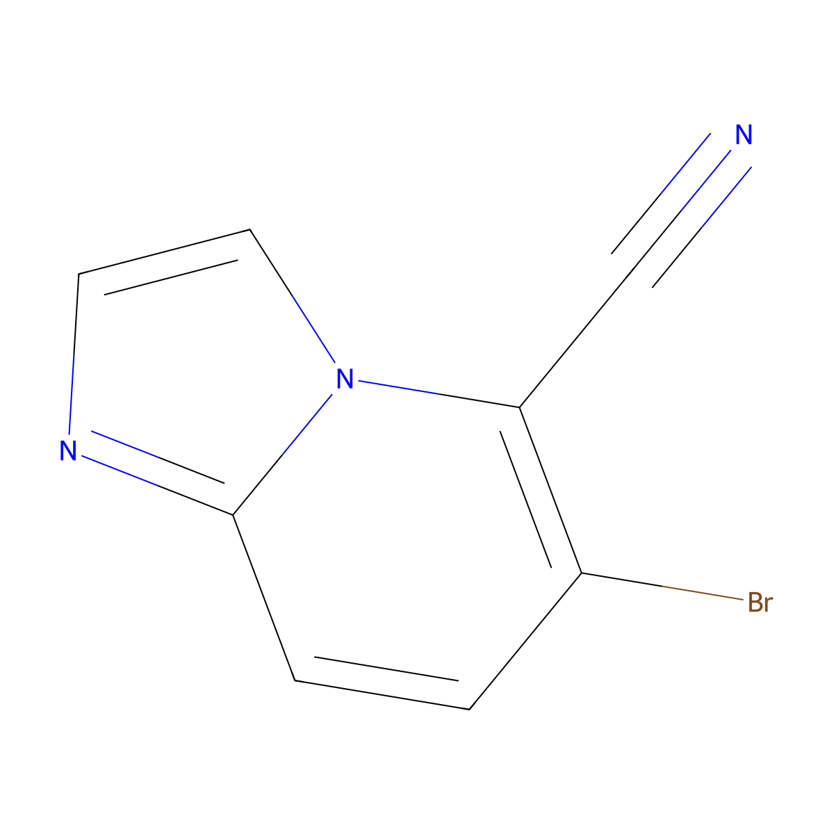 6-Bromoimidazo[1,2-a]pyridine-5-carbonitrile molecular structure, CAS 1459254-55-7
