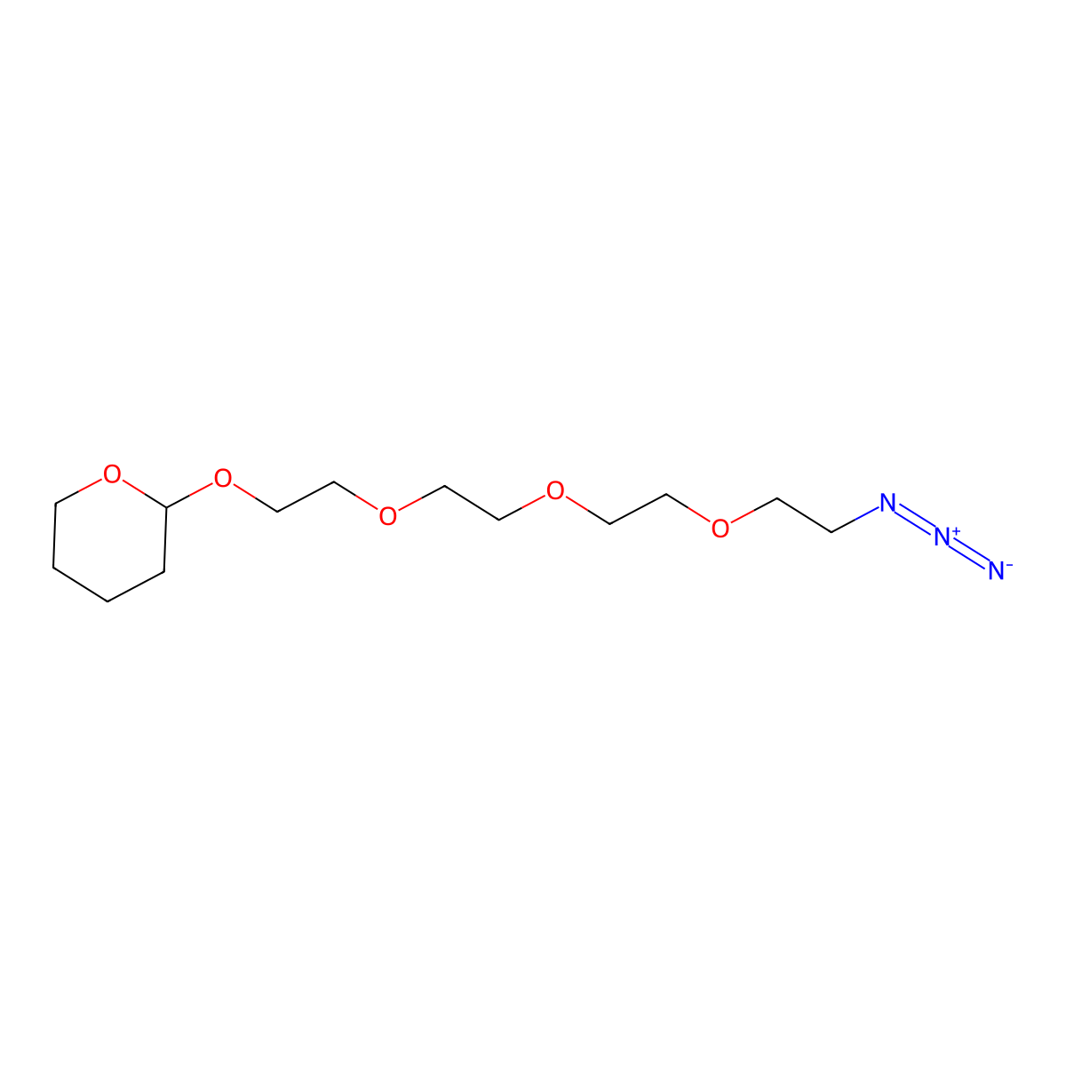 Azido-PEG4-THP molecular structure, CAS 145927-74-8