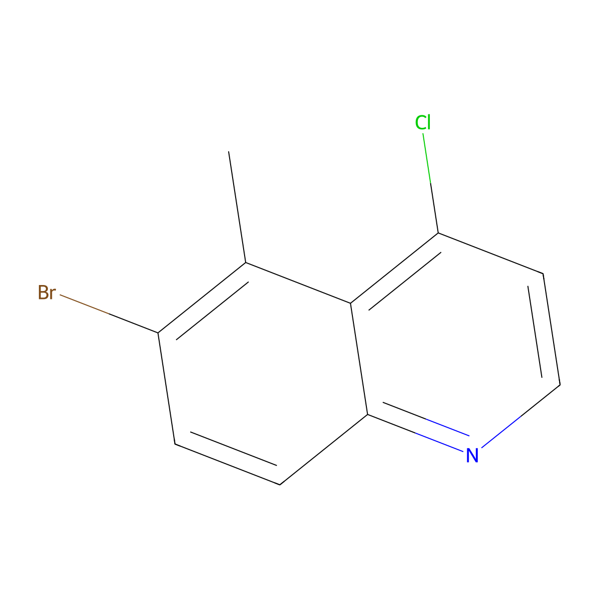 6-Bromo-4-chloro-5-methylquinoline molecular structure, CAS 1459275-73-0