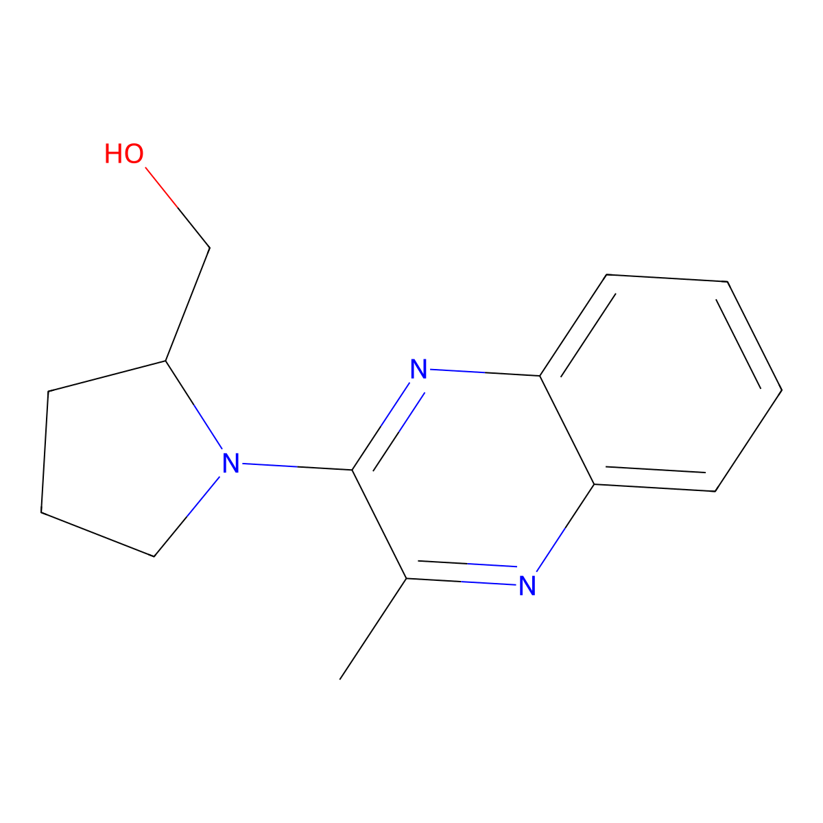 [1-(3-Methylquinoxalin-2-yl)pyrrolidin-2-yl]methanol molecular structure, CAS 1459279-04-9