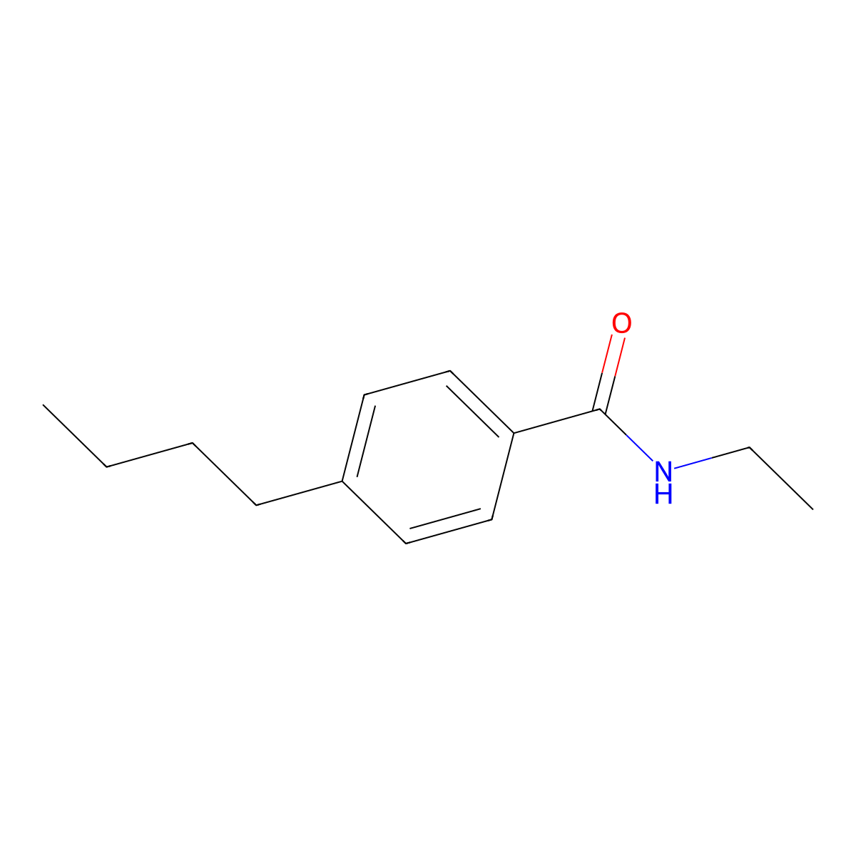 Benzamide, 4-butyl-N-ethyl- molecular structure, CAS 1459280-66-0