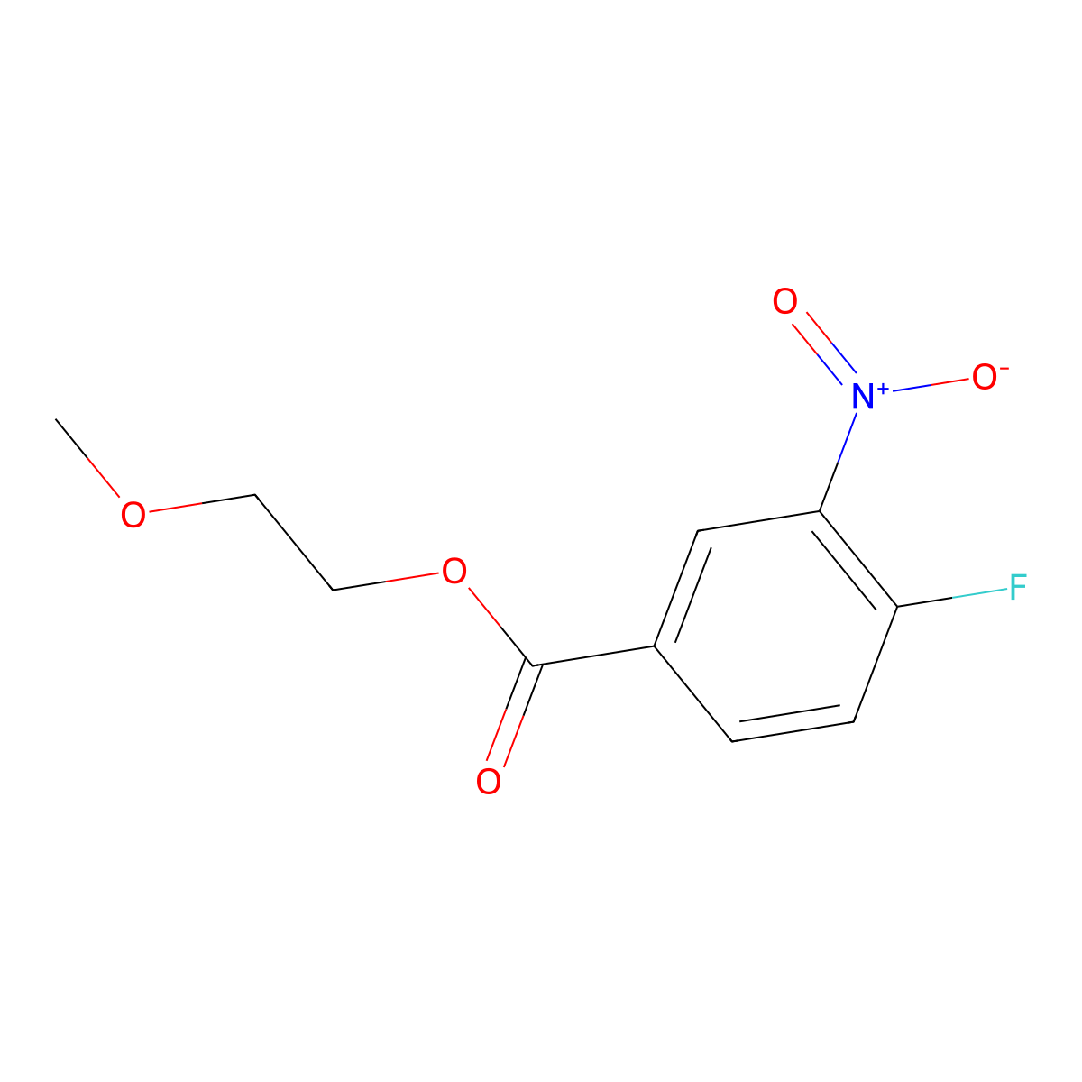 2-Methoxyethyl 4-fluoro-3-nitrobenzoate molecular structure, CAS 1459284-52-6
