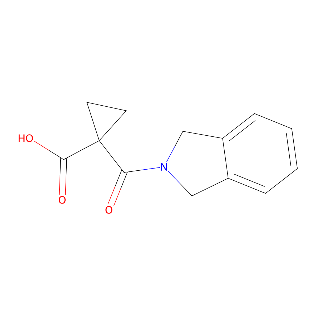 1-(Isoindoline-2-carbonyl)cyclopropanecarboxylic acid molecular structure, CAS 1459289-81-6