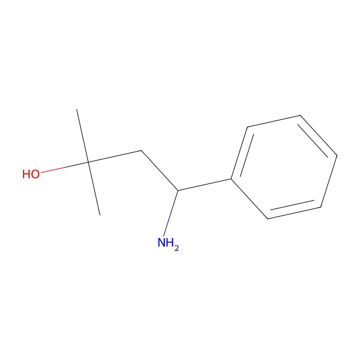 4-Amino-2-methyl-4-phenylbutan-2-ol molecular structure, CAS 14593-13-6