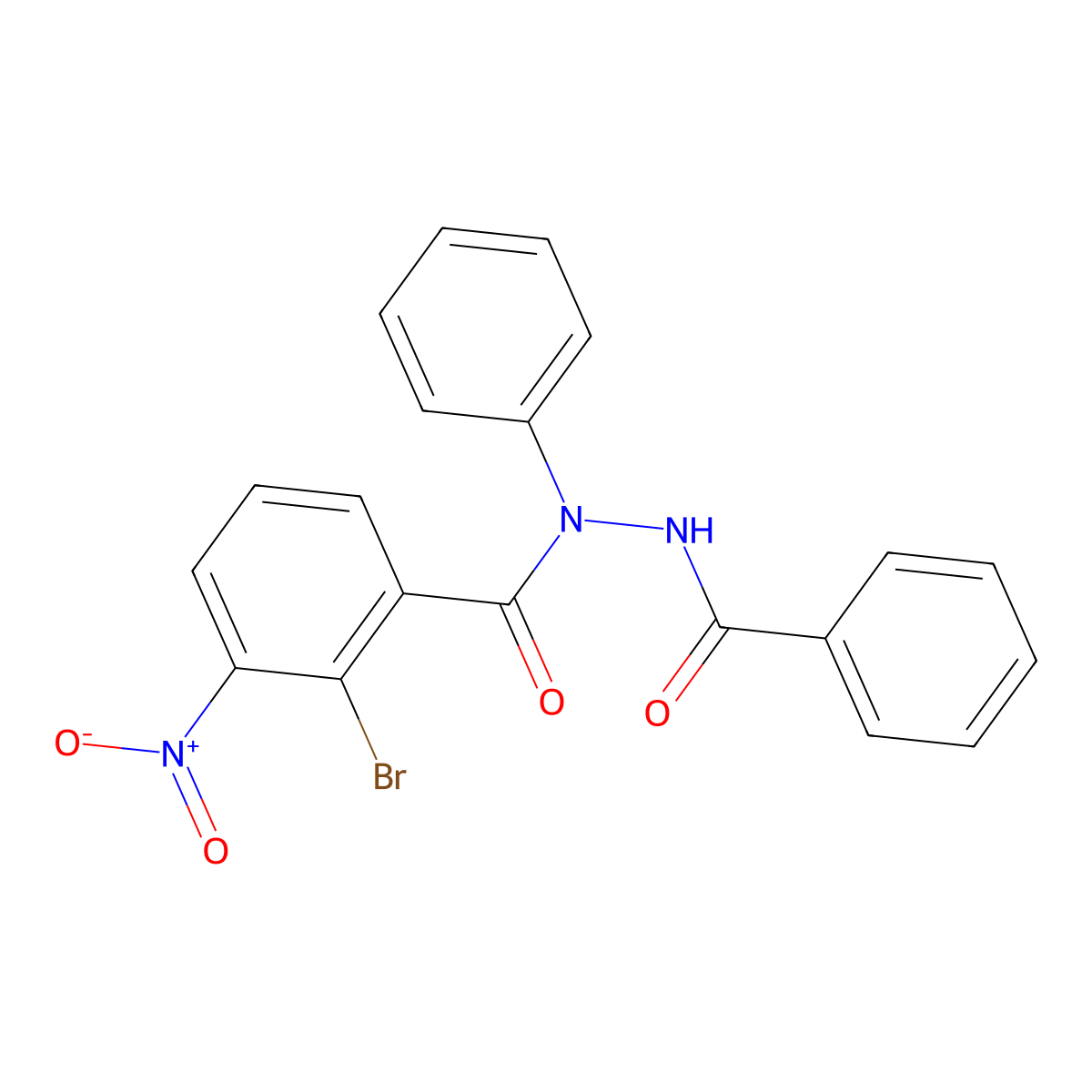 N'-Benzoyl-2-bromo-3-nitro-N-phenylbenzohydrazide molecular structure, CAS 145933-17-1