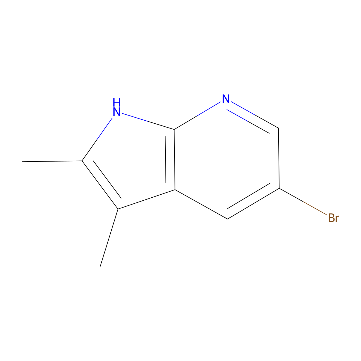 5-Bromo-2,3-dimethyl-1H-pyrrolo[2,3-B]pyridine molecular structure, CAS 145934-65-2