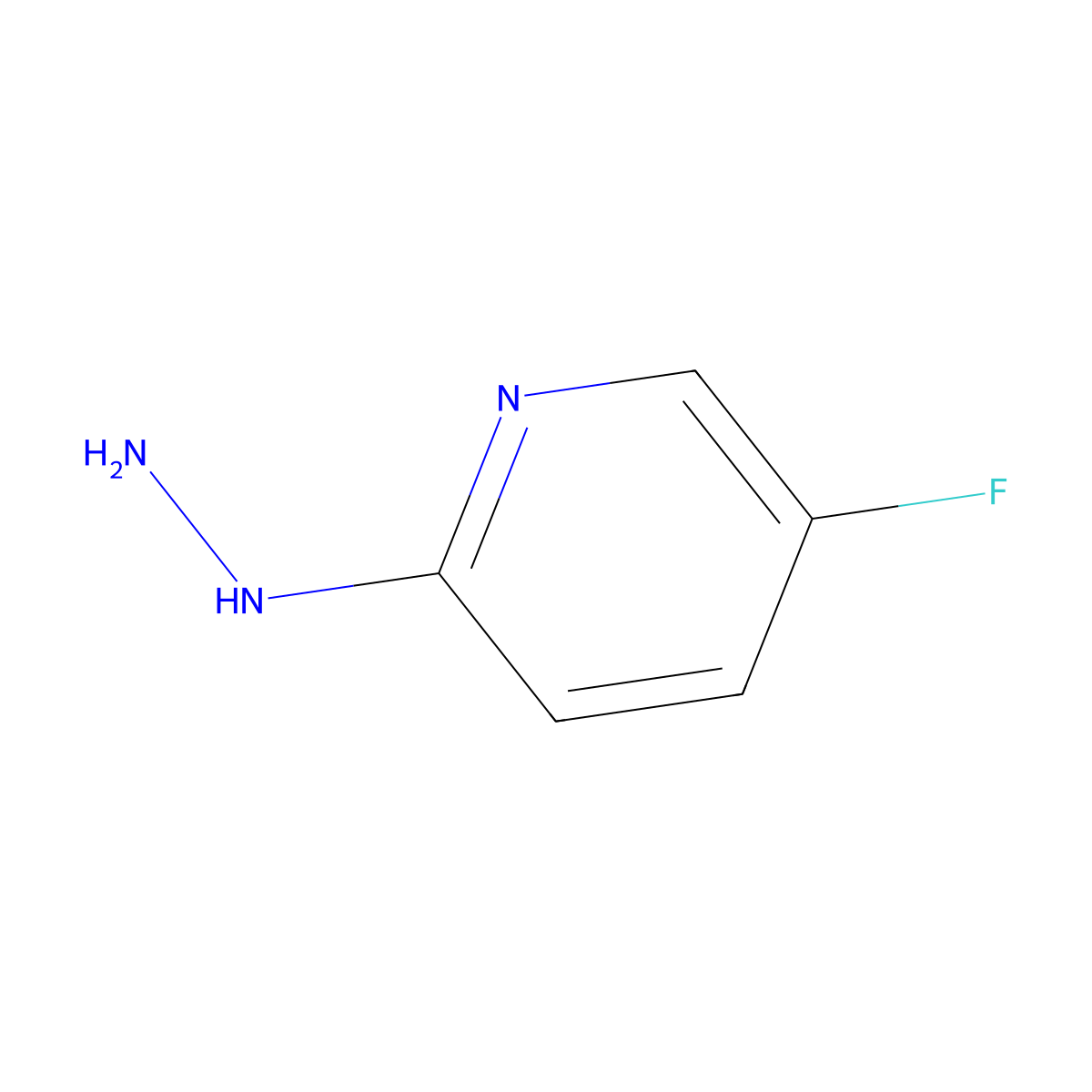 5-Fluoro-2-hydrazinylpyridine molecular structure, CAS 145934-90-3