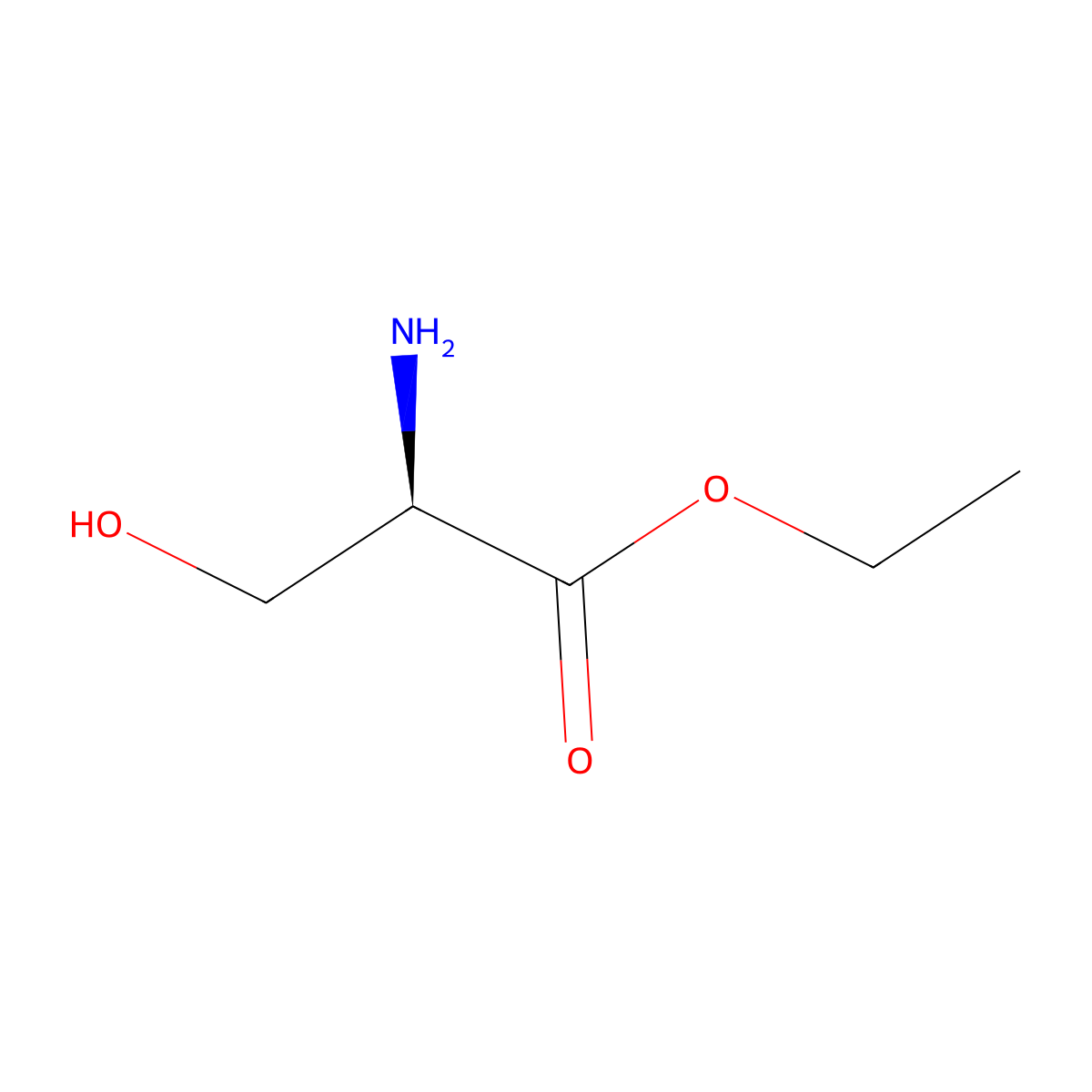 (R)-Ethyl 2-amino-3-hydroxypropanoate molecular structure, CAS 145937-64-0