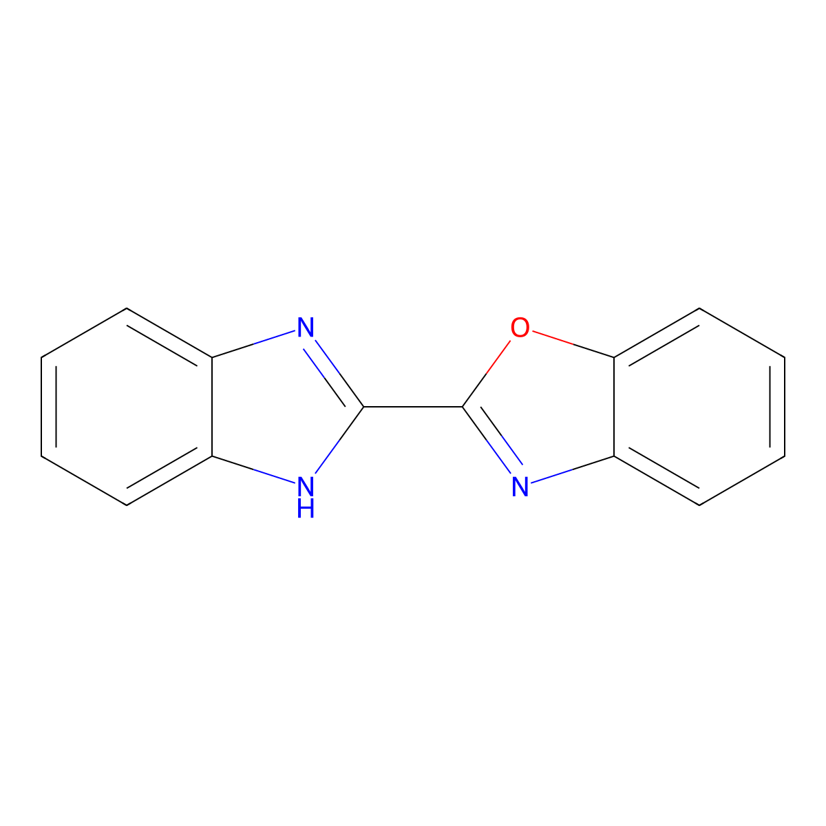 2-(1H-Benzimidazol-2-yl)-1,3-benzoxazole molecular structure, CAS 14595-67-6