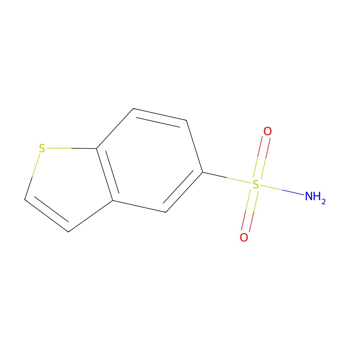 Benzo[b]thiophene-5-sulfonamide molecular structure, CAS 145951-27-5