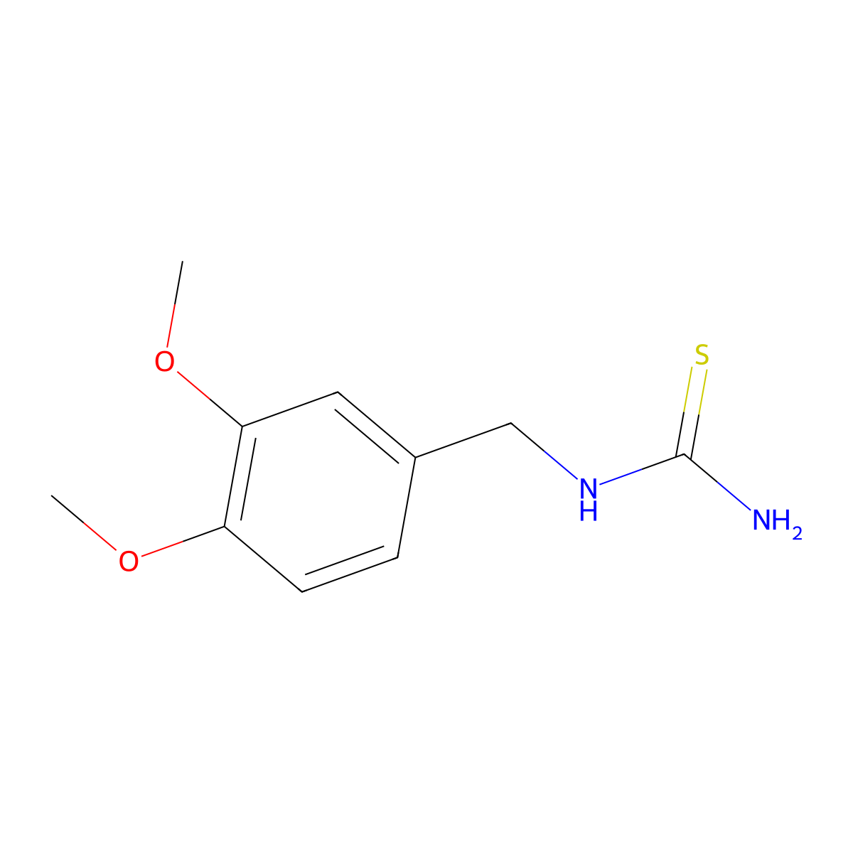 [(3,4-Dimethoxyphenyl)methyl]thiourea molecular structure, CAS 14596-51-1