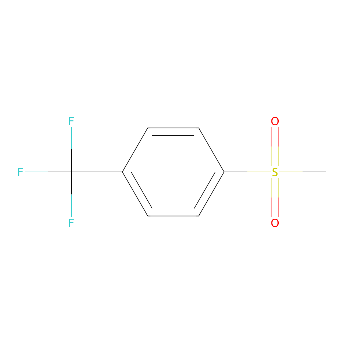 4-Trifluoromethylphenylmethylsulfone molecular structure, CAS 145963-48-0