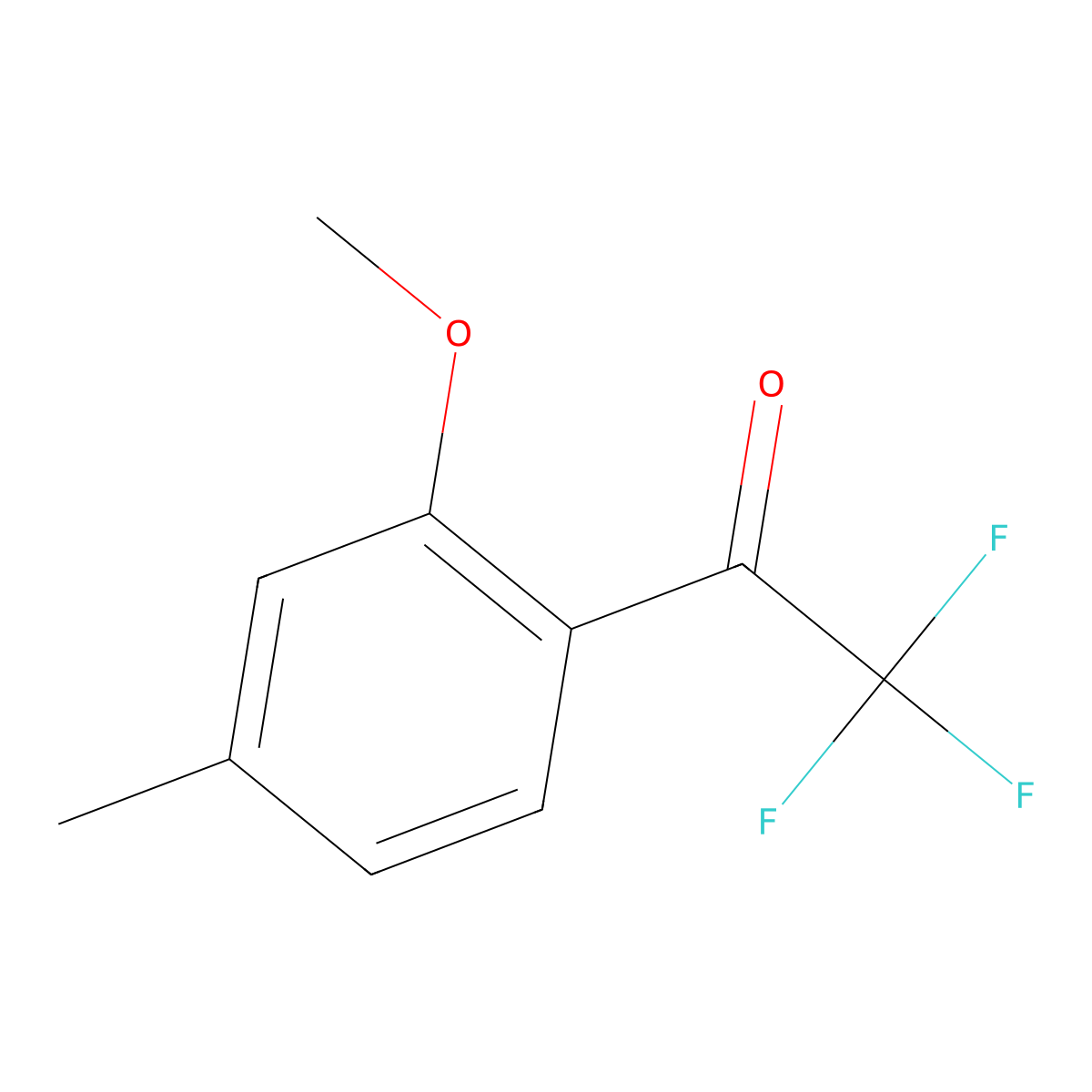 2,2,2-Trifluoro-1-(2-methoxy-4-methylphenyl)ethan-1-one molecular structure, CAS 145965-05-5