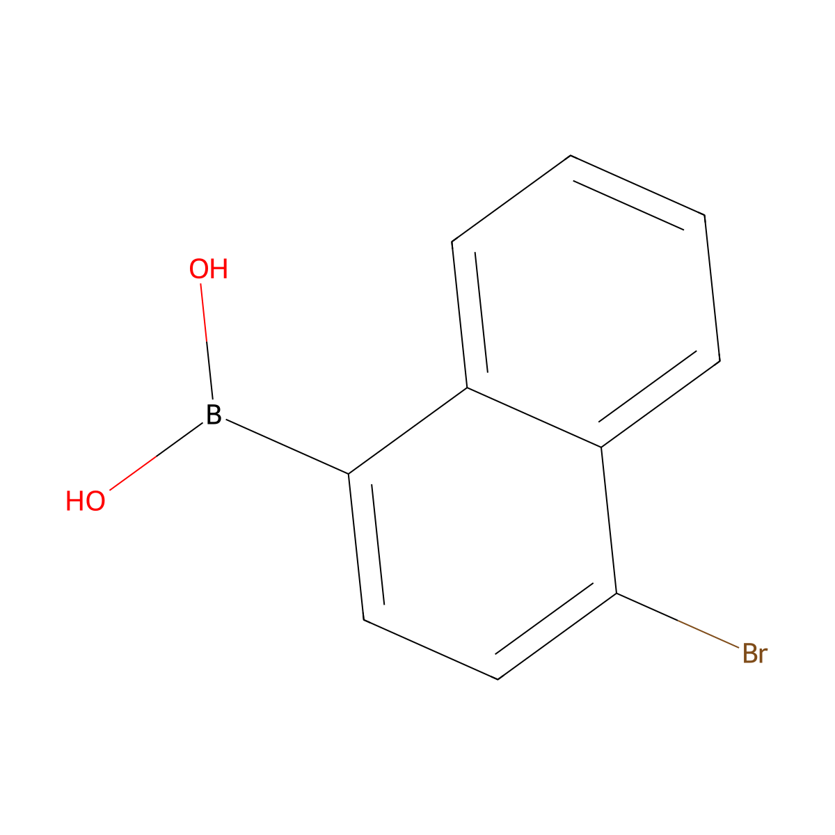 4-Bromo-1-naphthaleneboronic Acid molecular structure, CAS 145965-14-6
