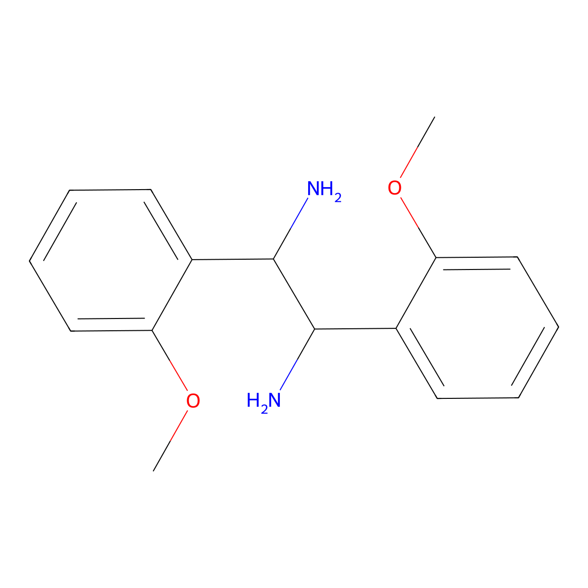 1,2-Bis(2-methoxyphenyl)ethane-1,2-diamine molecular structure, CAS 1459693-37-8