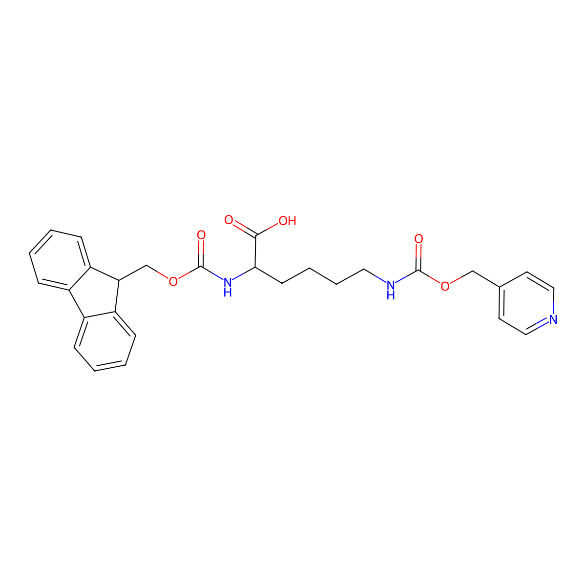 Fmoc-L-Lys(iNoc)-OH molecular structure, CAS 1459694-90-6