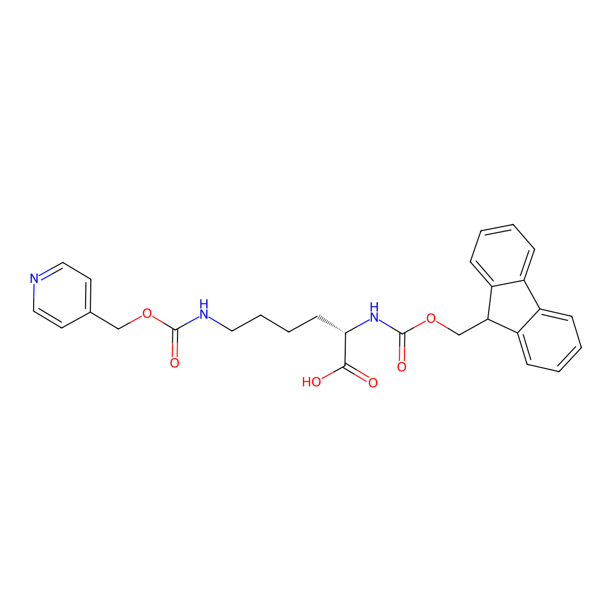 Fmoc-L-Lys(iNoc)-OH molecular structure, CAS 1459694-90-6