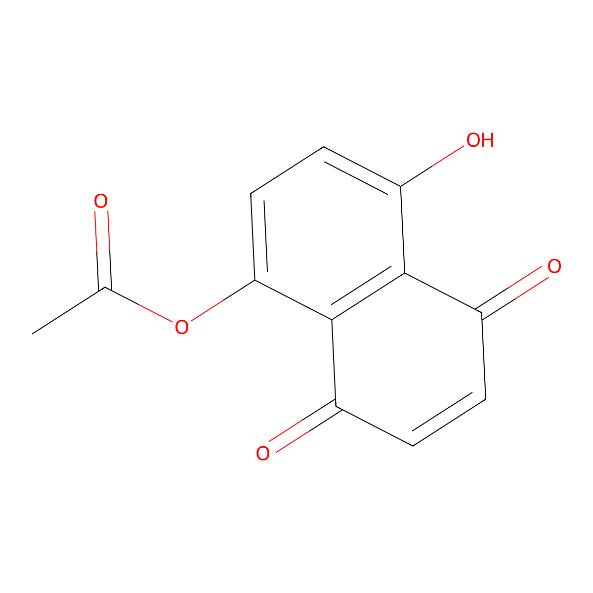 5-Acetoxy-8-hydroxy-1,4-naphthoquinone molecular structure, CAS 14597-06-9