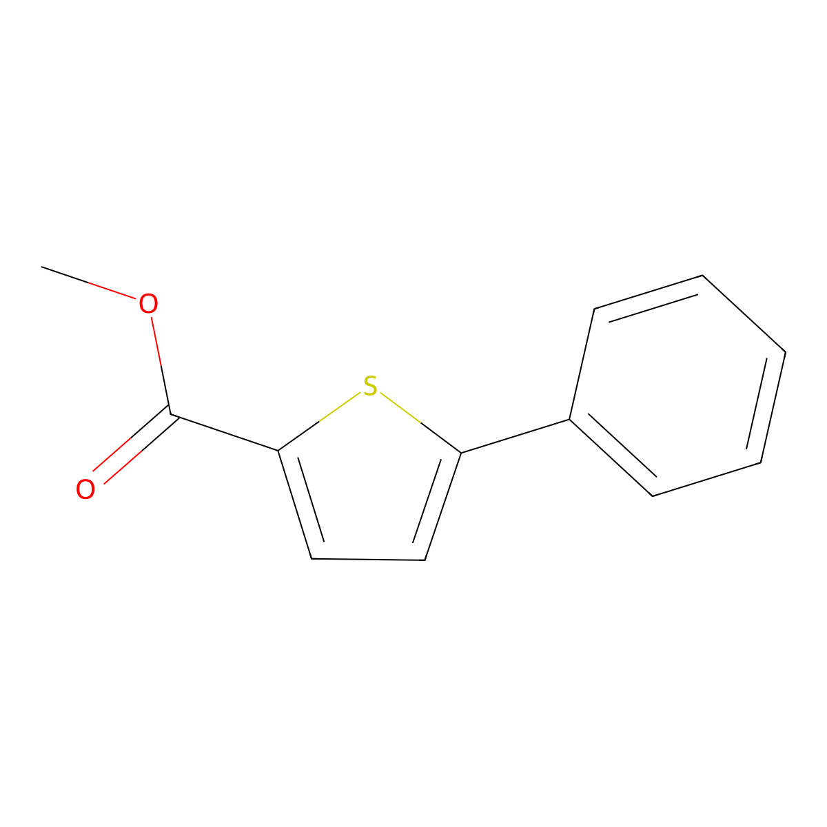 Methyl 5-phenylthiophene-2-carboxylate molecular structure, CAS 14597-62-7