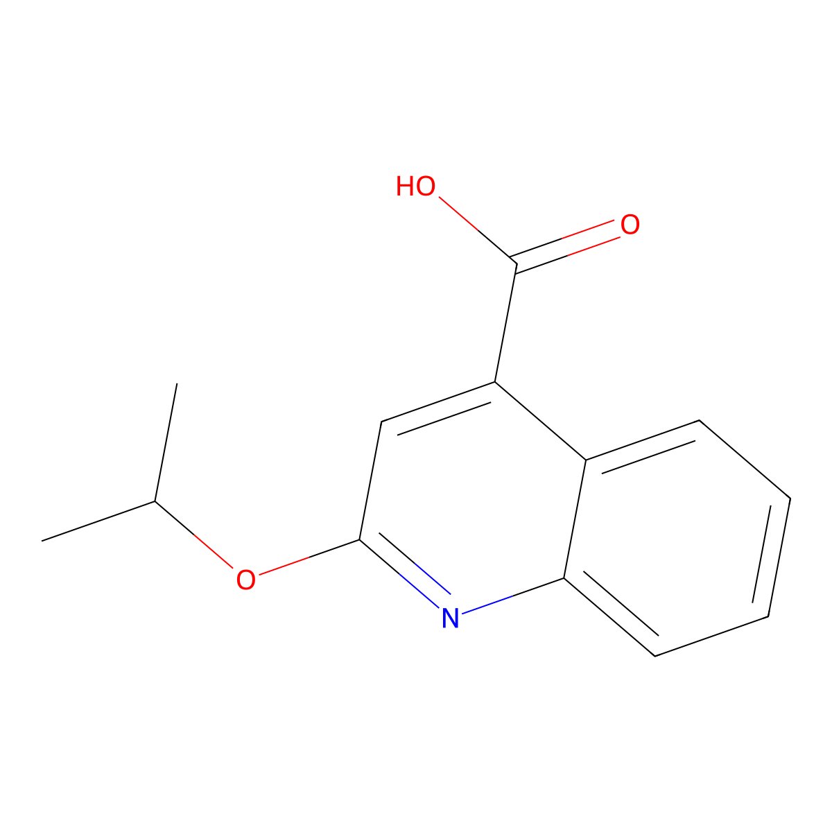 2-(Propan-2-yloxy)quinoline-4-carboxylic acid molecular structure, CAS 145970-06-5