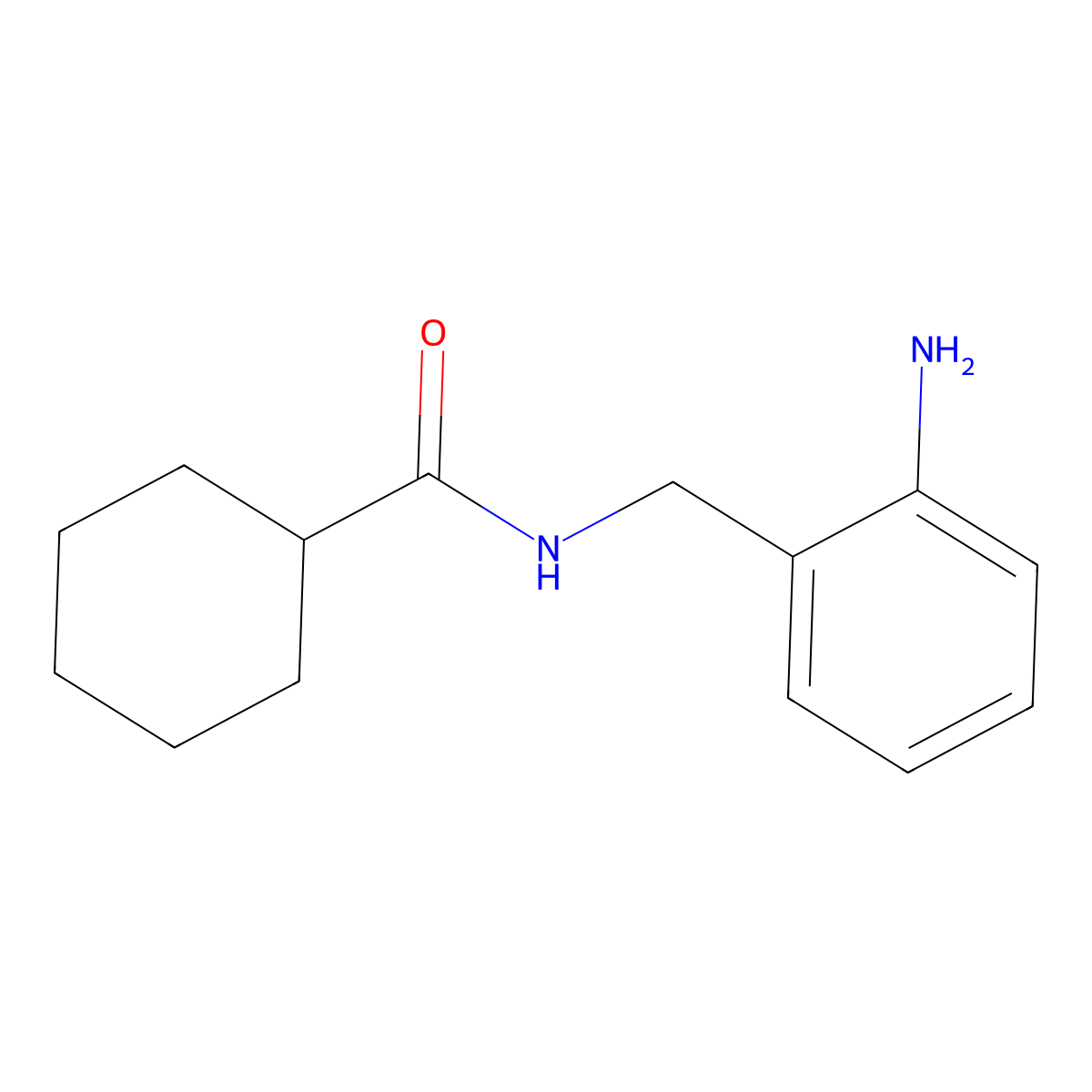 N-[(2-aminophenyl)methyl]cyclohexanecarboxamide molecular structure, CAS 1459704-38-1