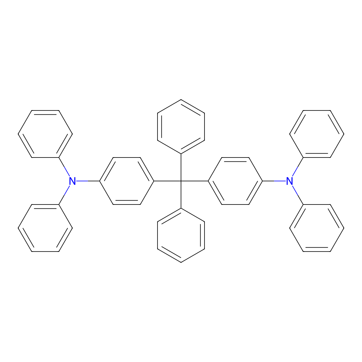 4,4'-(Diphenylmethylene)bis(N,N-diphenylaniline) molecular structure, CAS 1459723-98-8