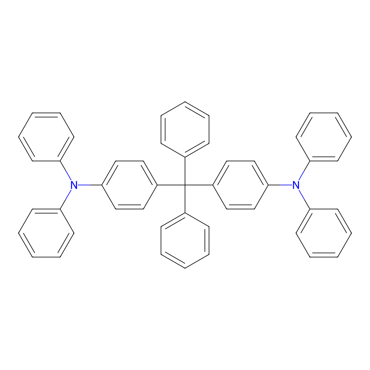 4,4'-(Diphenylmethylene)bis(N,N-diphenylaniline) molecular structure, CAS 1459723-98-8