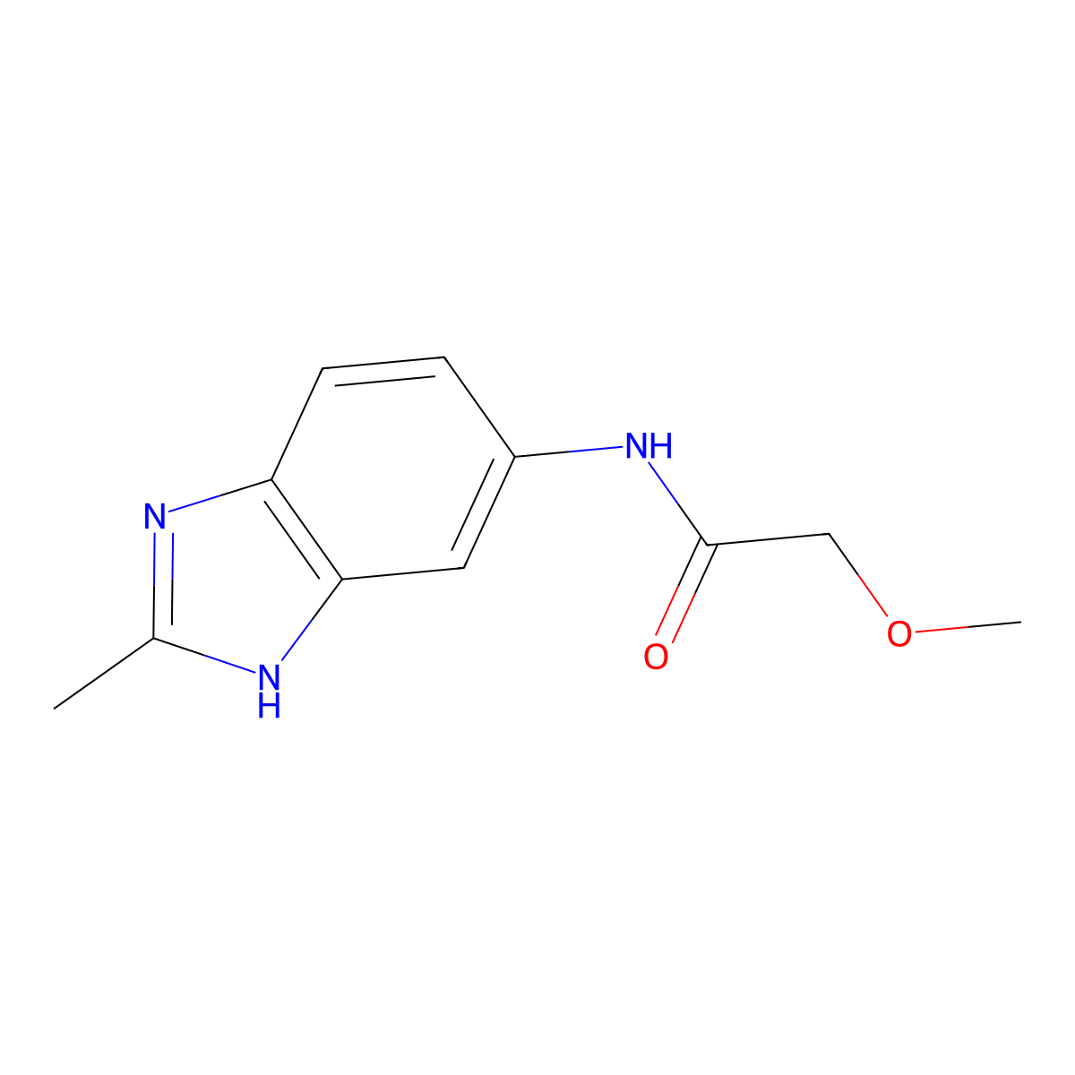 2-methoxy-N-(2-methyl-1H-benzimidazol-5-yl)acetamide molecular structure, CAS 1459757-22-2