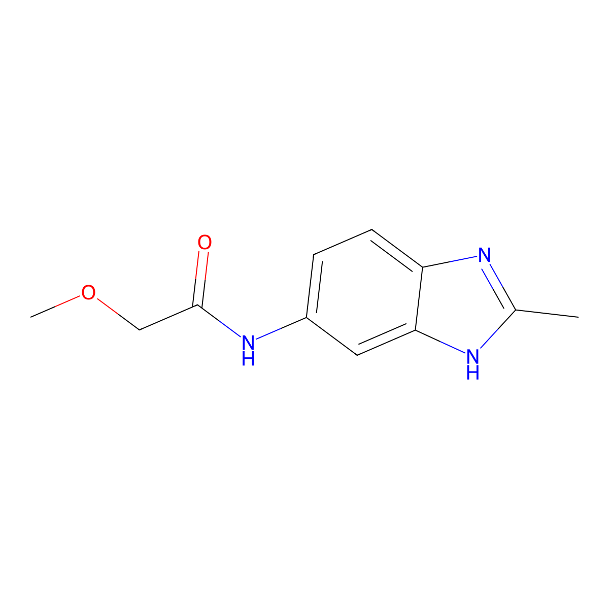 2-methoxy-N-(2-methyl-1H-benzimidazol-5-yl)acetamide molecular structure, CAS 1459757-22-2