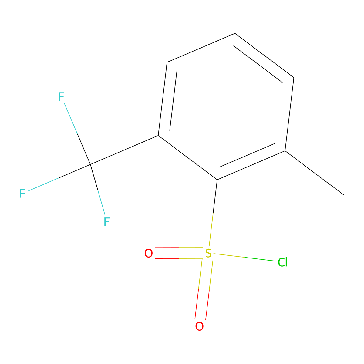2-Methyl-6-(trifluoromethyl)benzene-1-sulfonyl chloride molecular structure, CAS 145980-57-0