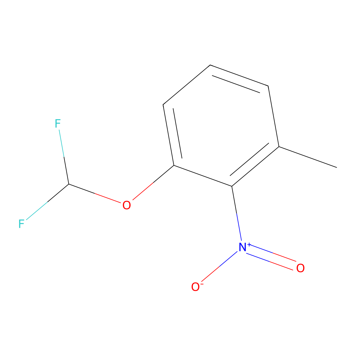 3-Difluoromethoxy-2-nitrotoluene molecular structure, CAS 145980-61-6