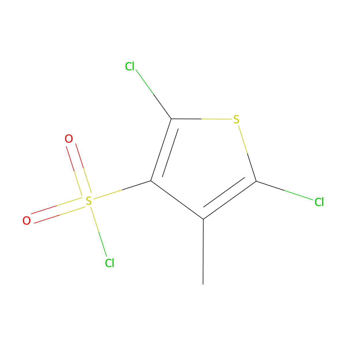 2,5-Dichloro-4-methylthiophene-3-sulfonyl chloride molecular structure, CAS 145980-83-2