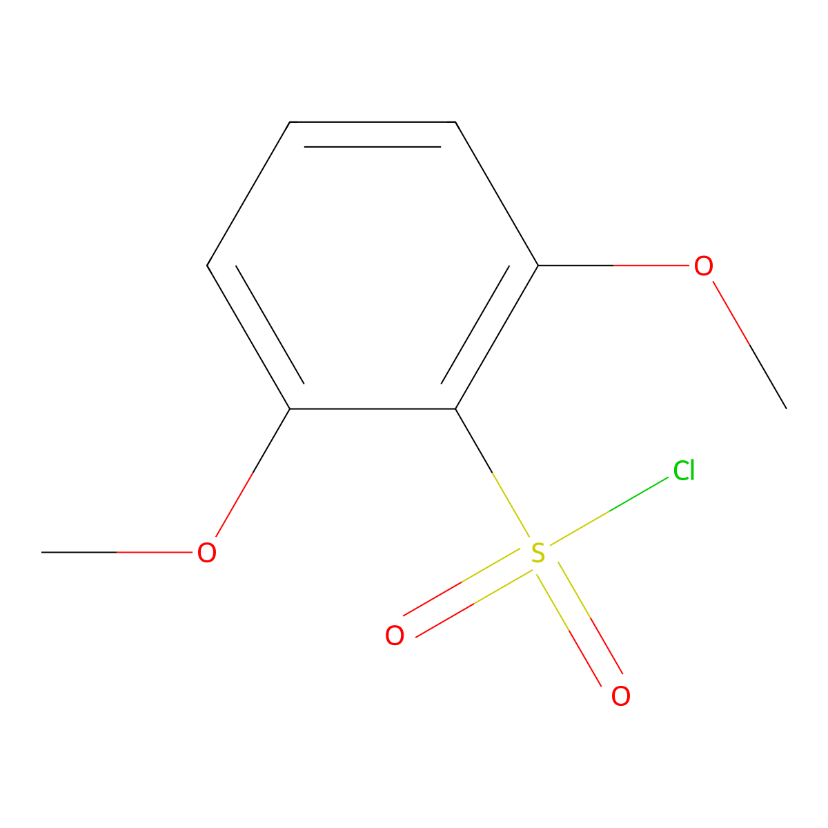 2,6-Dimethoxybenzenesulfonyl chloride molecular structure, CAS 145980-89-8