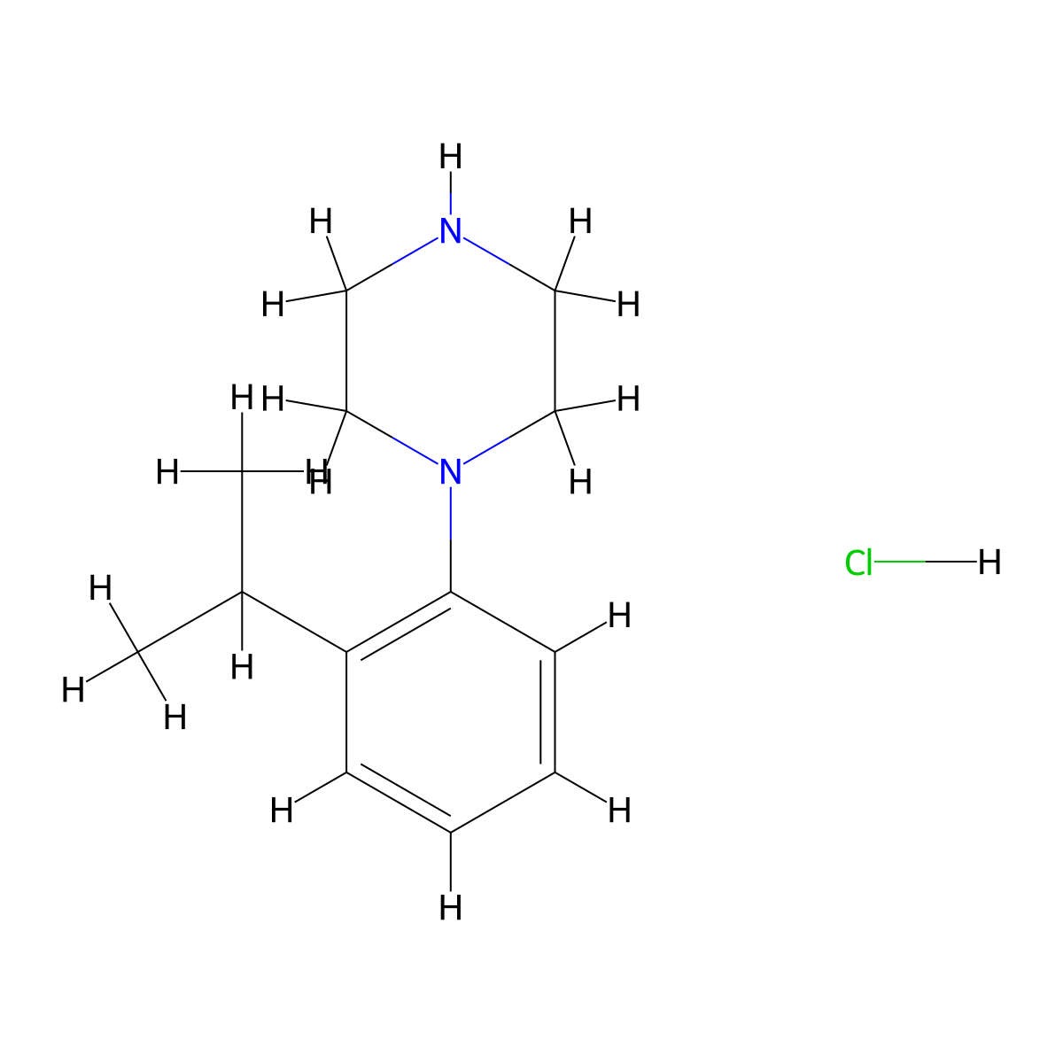 1-[2-(Propan-2-yl)phenyl]piperazine hydrochloride molecular structure, CAS 1459802-94-8