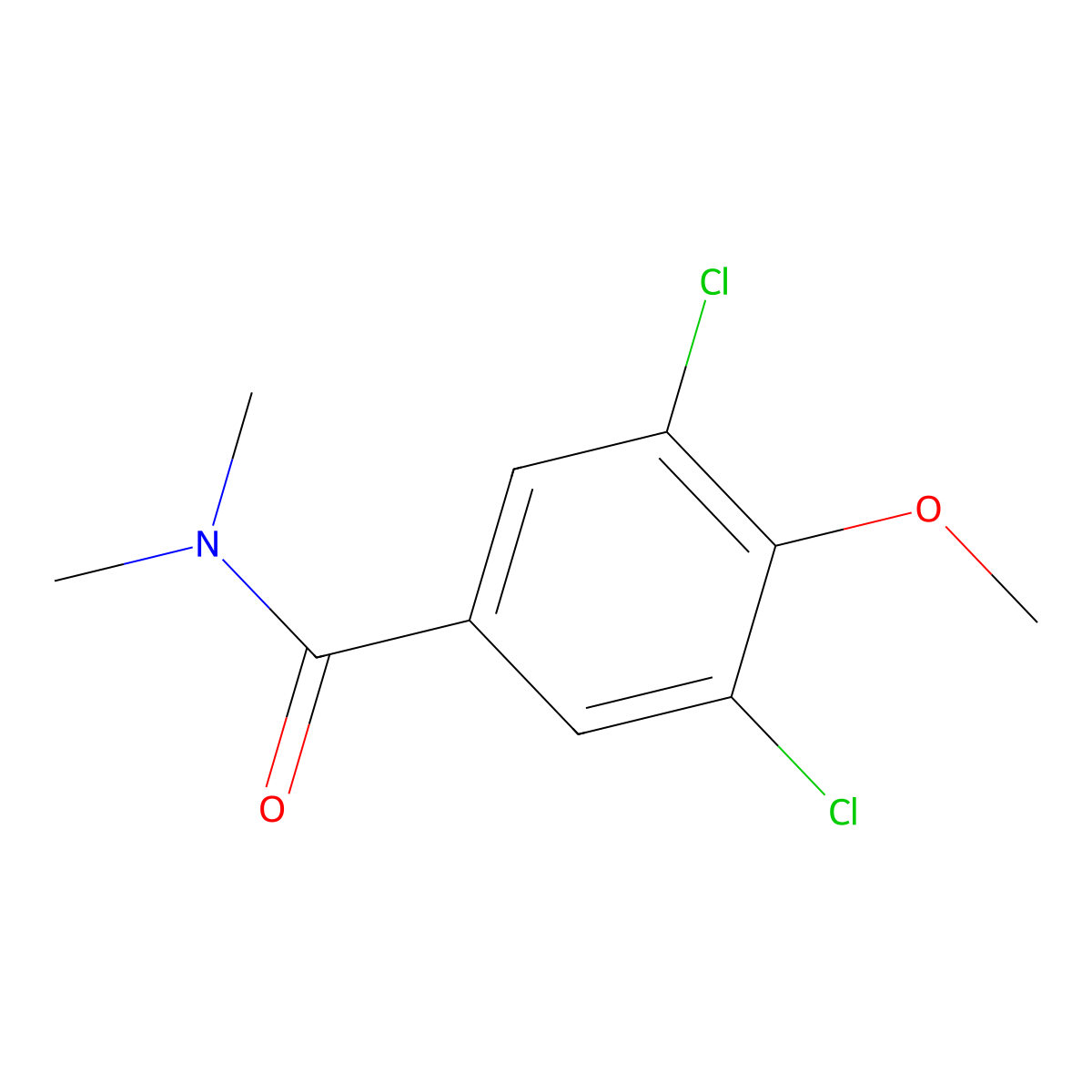 3,5-dichloro-4-methoxy-N,N-dimethylbenzamide molecular structure, CAS 1459833-96-5