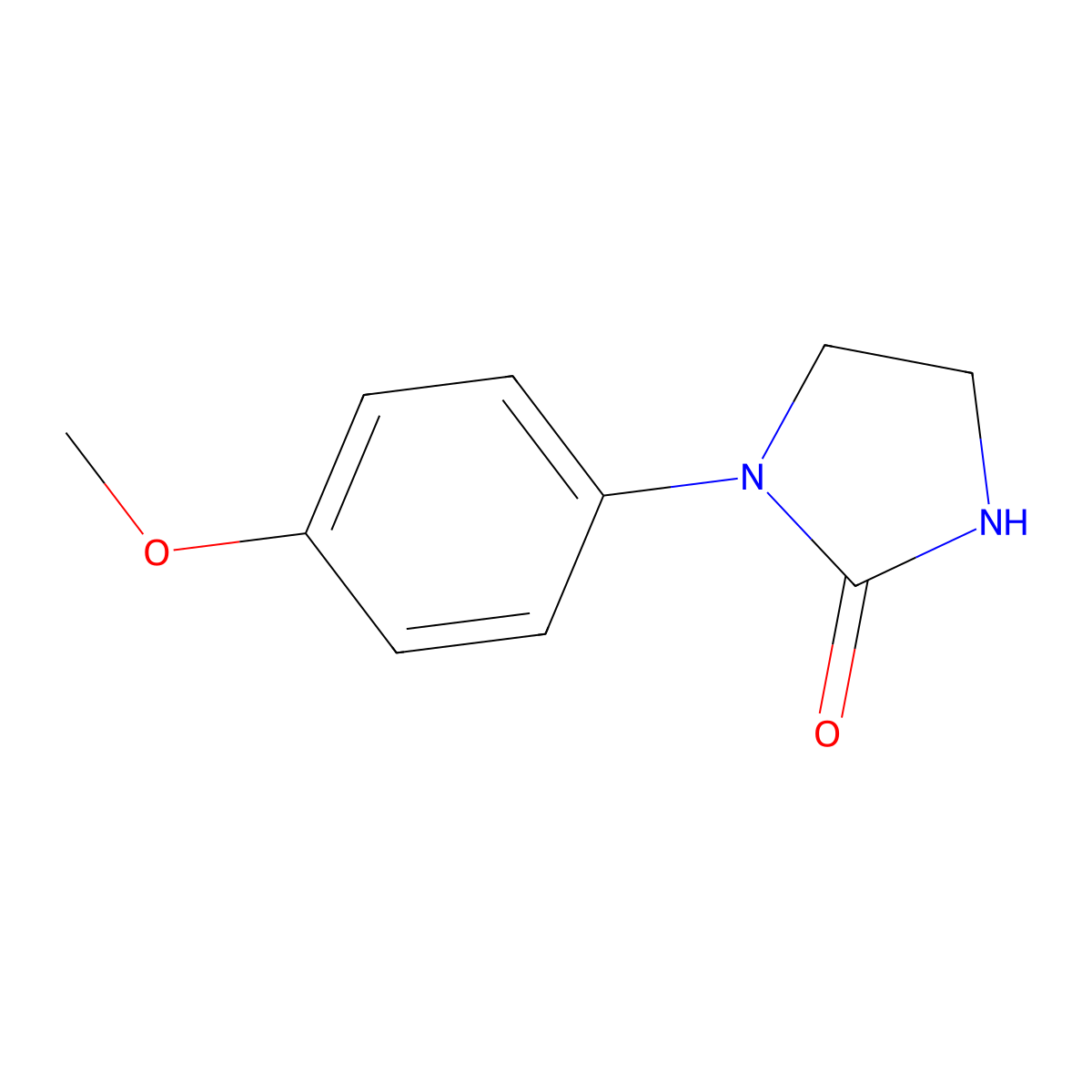 2-Imidazolidinone, 1-(p-methoxyphenyl)- molecular structure, CAS 14599-72-5