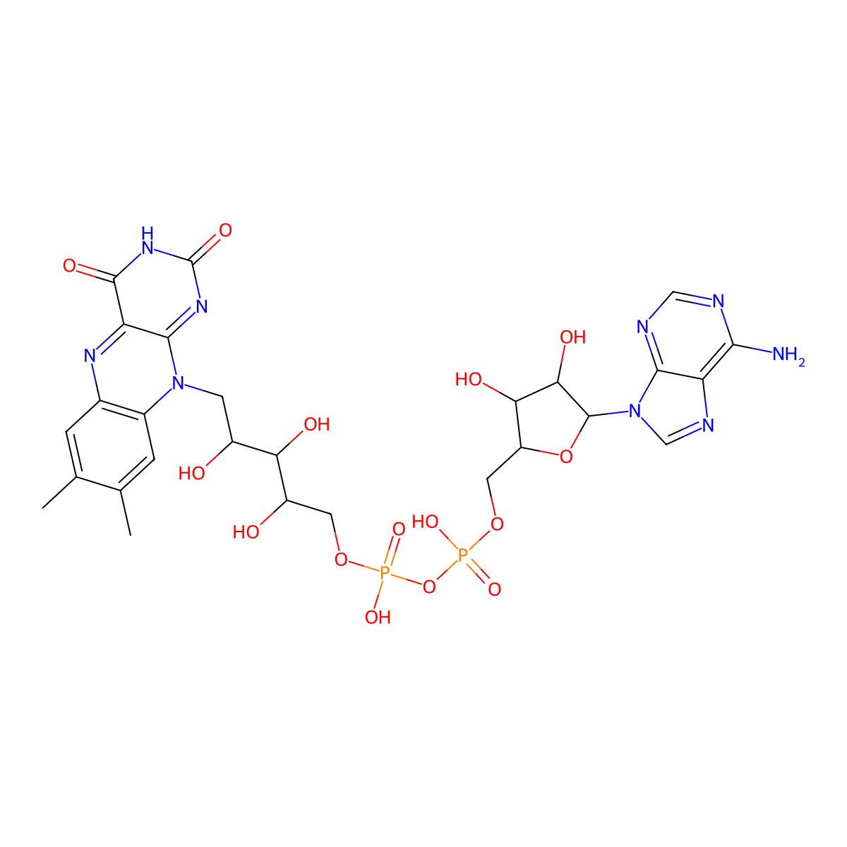 Flavin Adenine Dinucleotide molecular structure, CAS 146-14-5