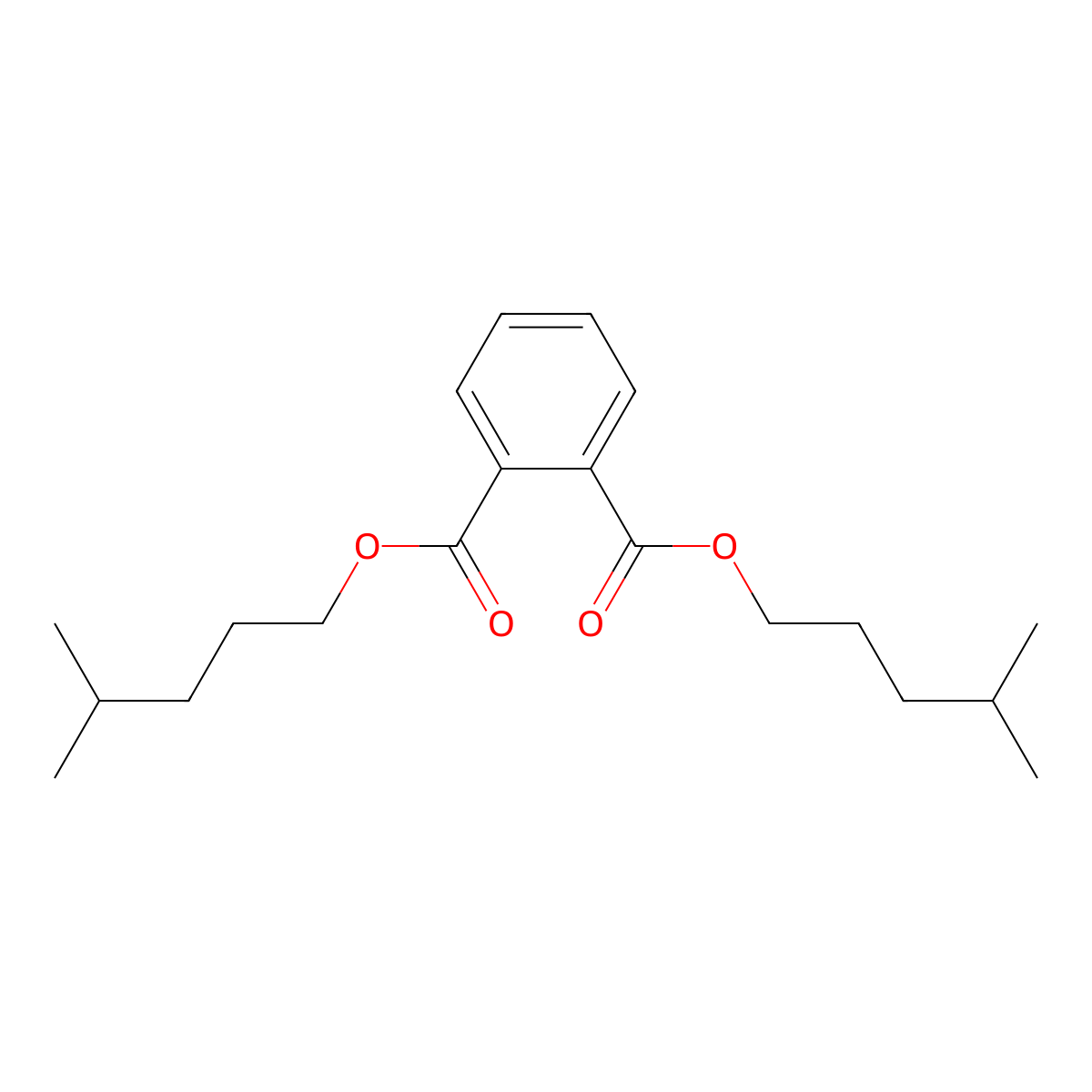 Diisohexyl phthalate molecular structure, CAS 146-50-9