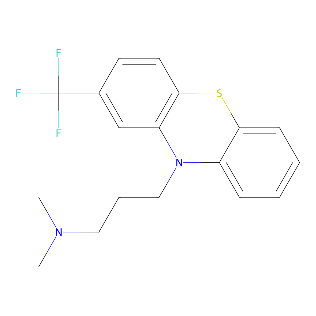 Triflupromazine molecular structure, CAS 146-54-3