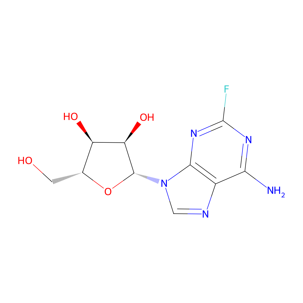 2-Fluoroadenosine molecular structure, CAS 146-78-1