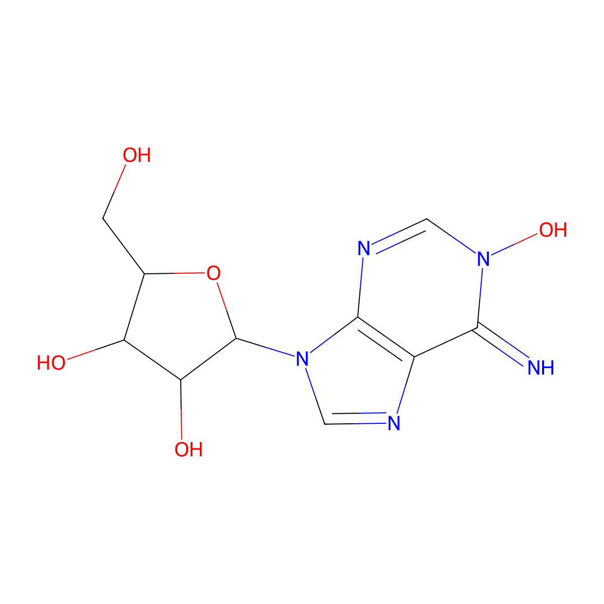 adenosine-N-oxide molecular structure, CAS 146-92-9
