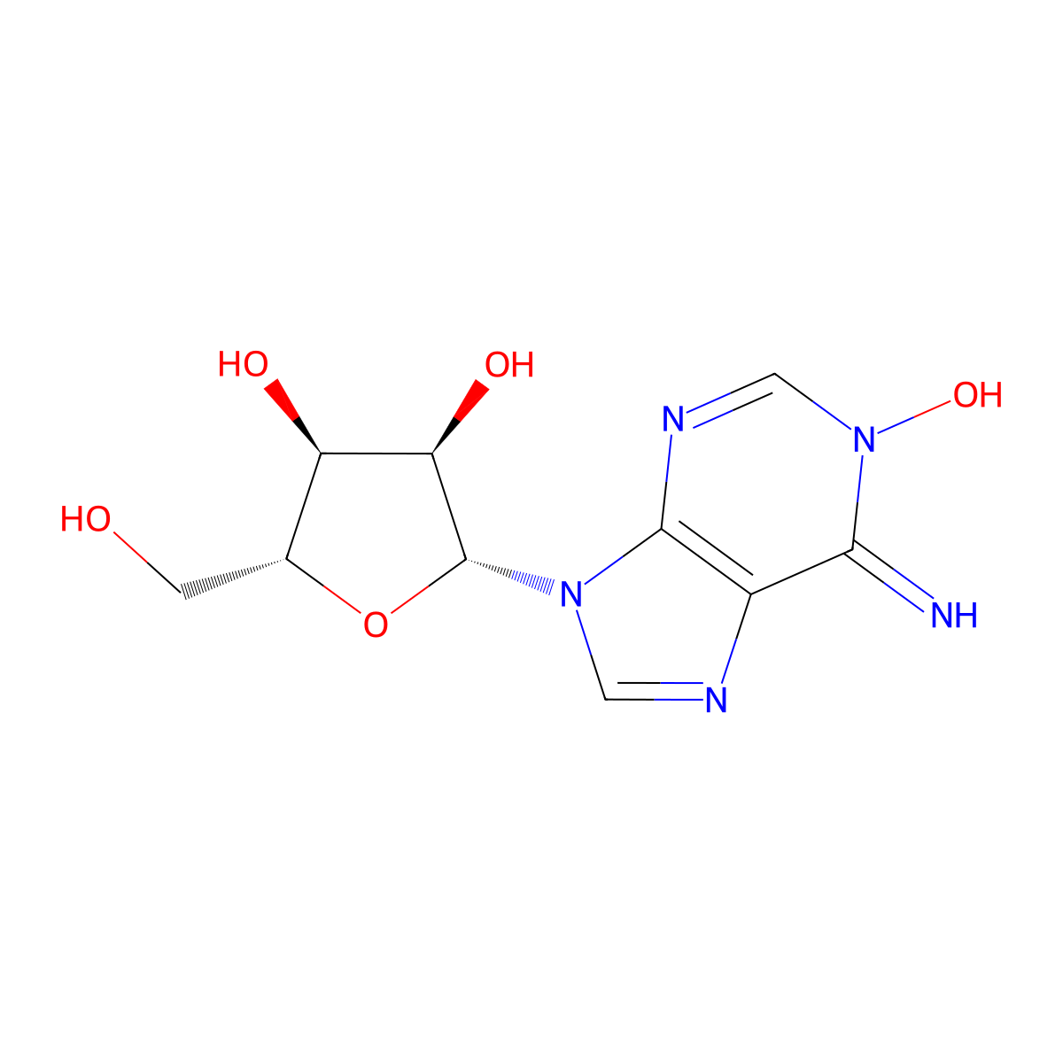 adenosine-N-oxide molecular structure, CAS 146-92-9