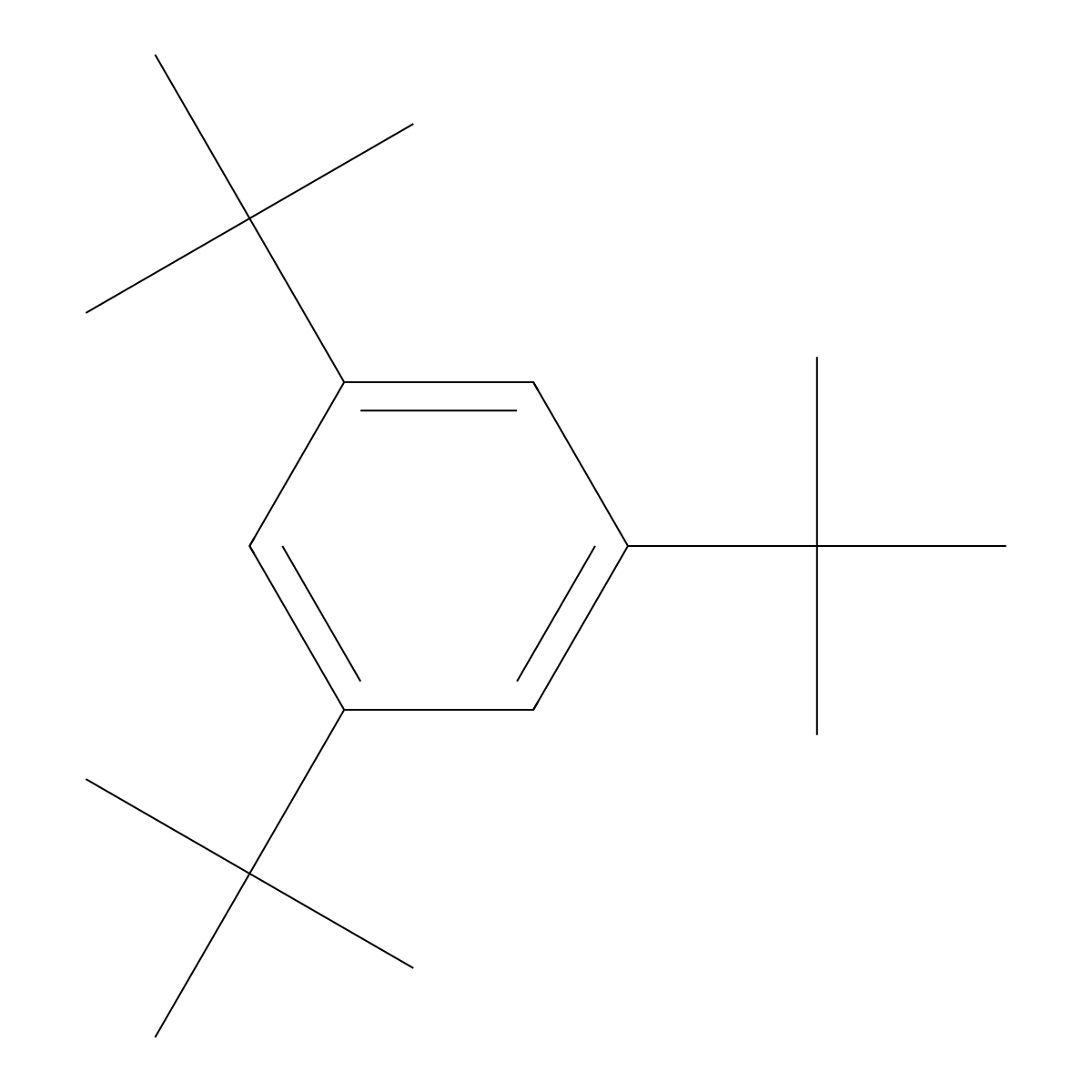 1,3,5-Tri-tert-butylbenzene molecular structure, CAS 1460-02-2