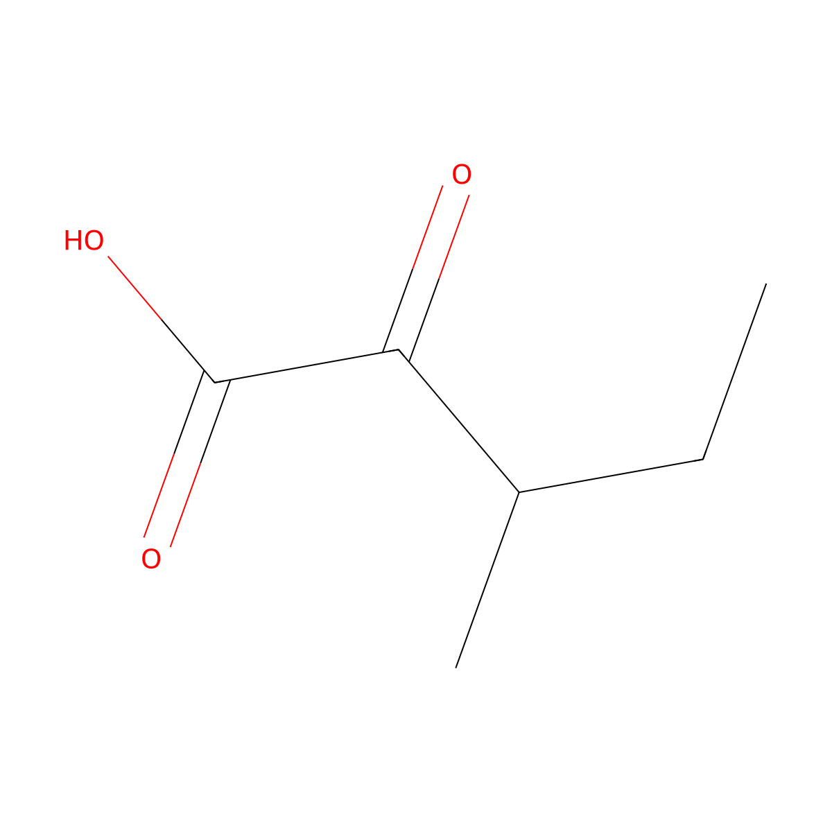 alpha-Keto-beta-methylvaleric acid molecular structure, CAS 1460-34-0