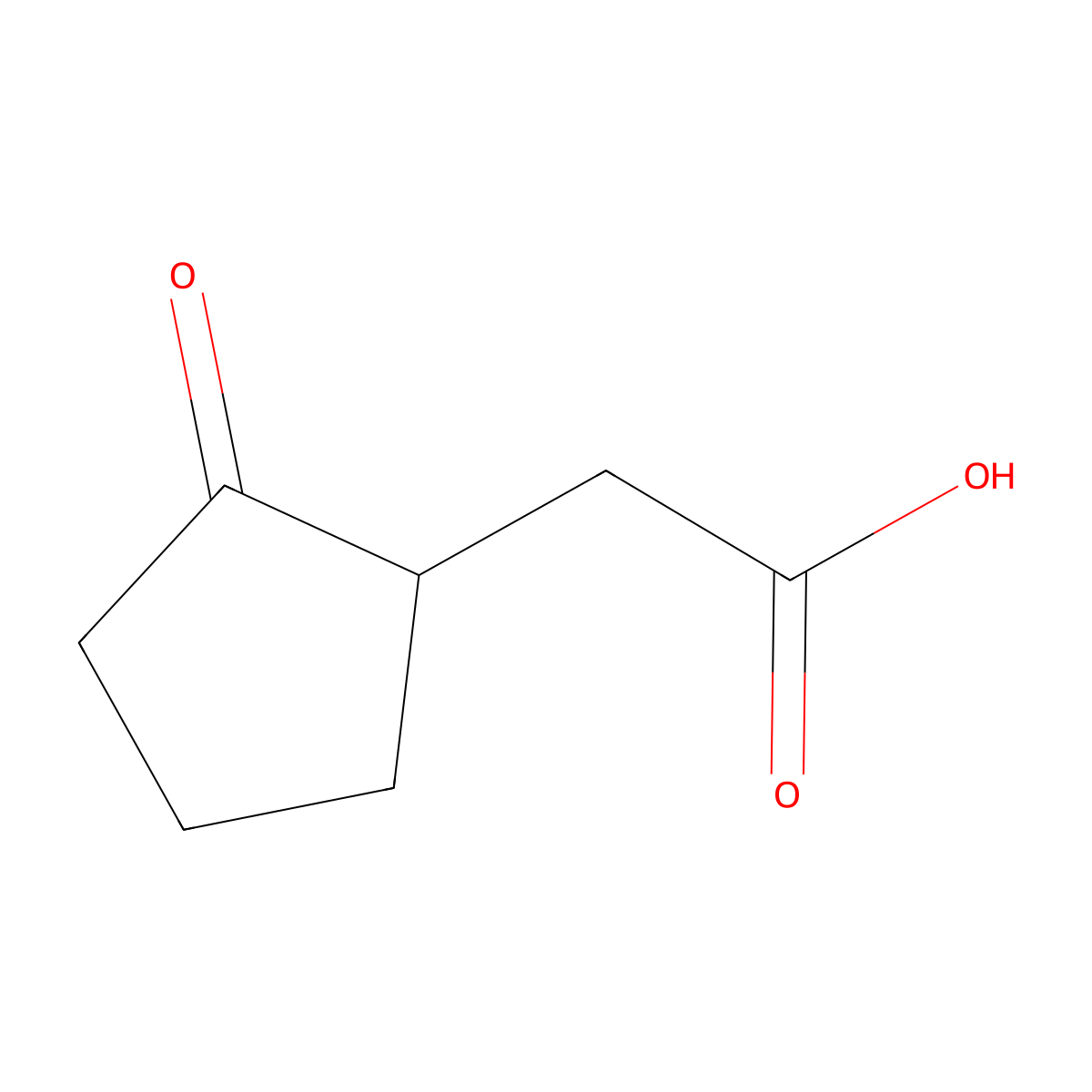 2-(2-oxocyclopentyl)acetic Acid molecular structure, CAS 1460-38-4