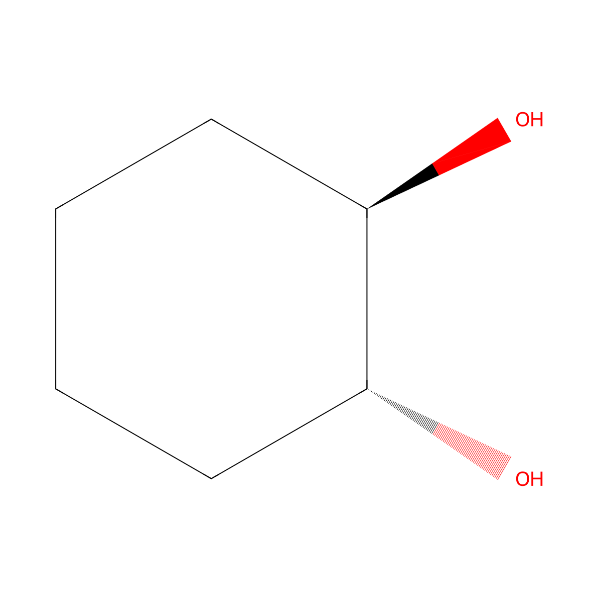 trans-1,2-Cyclohexanediol molecular structure, CAS 1460-57-7