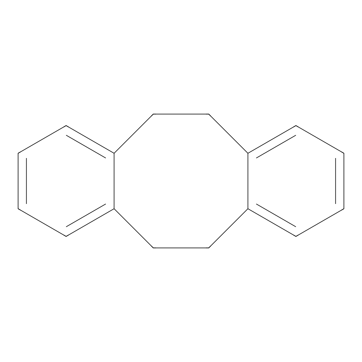 Dibenzocycloocta-1,5-diene molecular structure, CAS 1460-59-9